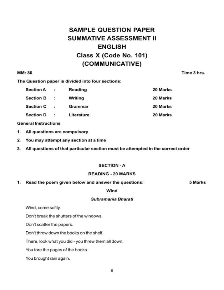 english essay class x