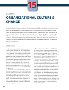 organizational culture & change