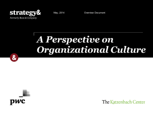 A perspective on organizational culture - Strategy