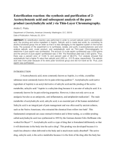 Aspirin Synthesis Lab Report-2 - EdSpace