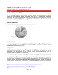 3.10 York University Endowment Fund