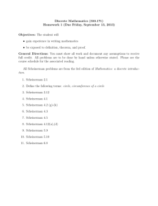 Discrete Mathematics (550.171) Homework 1 (Due Friday