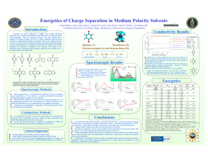 Energetics of Charge Separation in Medium Polarity Solvents