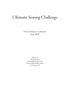Ultimate Sewing Challenge