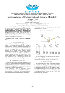 Implementation of College Network Scenario Module by
