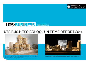 UTS Business School UNPRME Rpeort 2011