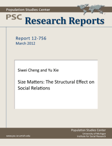 Size Matters: The Structural Effect on Social Relations
