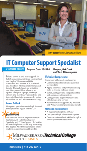 IT Computer Support Specialist - Milwaukee Area Technical College