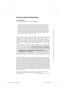 Financial Market Dislocations