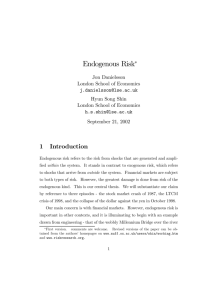 Endogenous Risk - RiskResearch.org