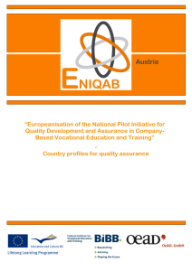 10 The VET Quality Initiative – QIBB