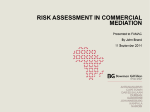 risk assessment in commercial mediation