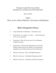 How to be a More Effective Advocate in Mediation