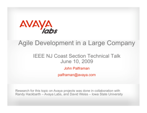 Agile Development in a Large Company