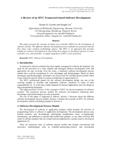 A Review of an MVC Framework based Software Development