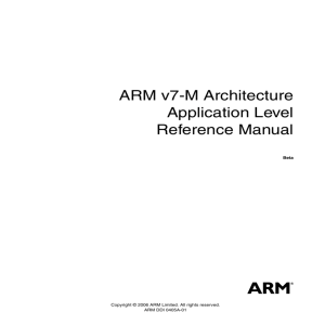 ARM v7-M Architecture Application Level Reference Manual