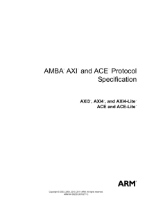 AMBA AXI and ACE Protocol Specification AXI3, AXI4, and AXI4