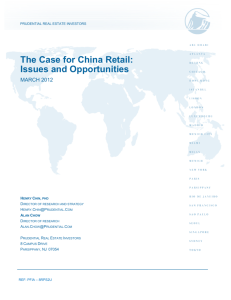 The Case for China Retail: Issues and Opportunities