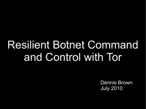 Resilient Botnet Command and Control with Tor