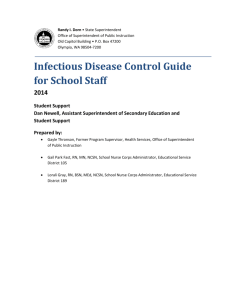 Infectious Disease Control Guide for School Staff