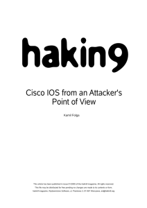 Cisco IOS from an Attacker's Point of View
