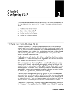 Chapter1 Configuring SLIP