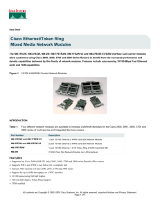 Cisco Ethernet/Token Ring Mixed Media Network Modules