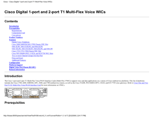 Cisco - Cisco Digital 1-port and 2-port T1 Multi