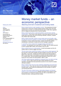 Money market funds - an economic perspective: Matching short
