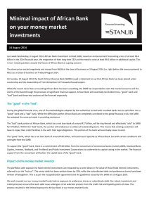 Minimal impact of African Bank on STANLIB's money market funds