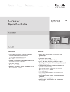 Generator Speed Controller