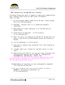 LANCO SAP Router Configuration