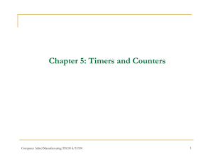 Chapter 5: Timers and Counters