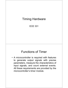 Timing Hardware Functions of Timer