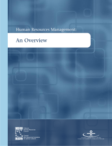 Human Resources Management — An Overview