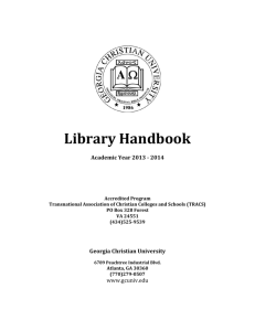 Library Handbook - Georgia Christian University
