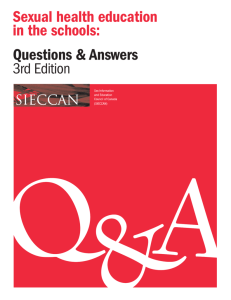 Sexual health education in the schools: Questions