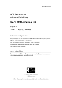 Core Mathematics C3