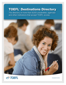 TOEFL® Destinations Directory