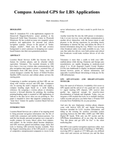 Compass Assisted GPS for LBS Applications