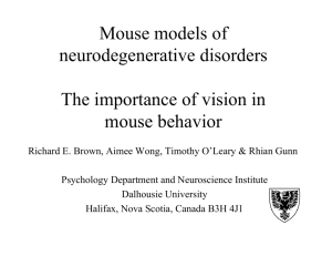 Mouse Models of Neurodegenerative Disorders