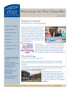 News from the Vice Chancellor - University of Wisconsin
