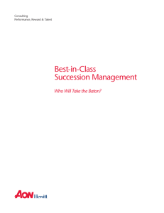 Best in Class Succession Management White Paper