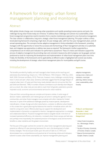 A framework for strategic urban forest management planning and