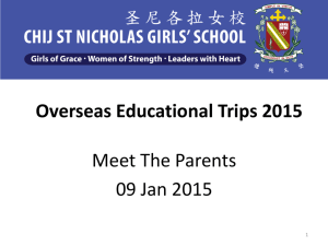 P5 Overseas Learning Journey - CHIJ St Nicholas Girls' School