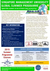 singapore management university global summer programme