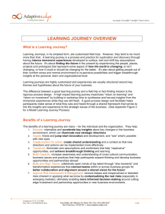 What is a learning journey?