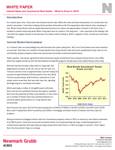 Interest Rates and Commercial Real Estate