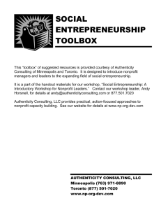 social entrepreneurship toolbox