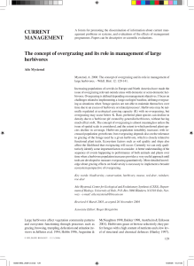 The concept of overgrazing and its role in management of large